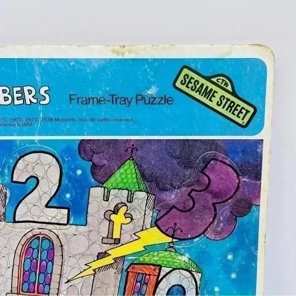 Vintage Whitman "The Counts' Castle of Numbers" Sesame Street Puzzle - Picture 4 of 7